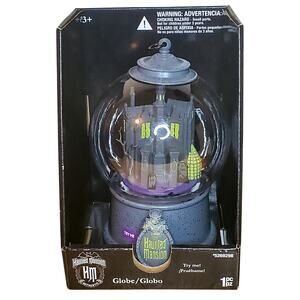 New Disney The Haunted Mansion Halloween Animated Globe Swirling Bats 7in Tall
